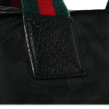 Gucci GG Monogram Medium Web Handle Bucket Tote Black 12 of 13