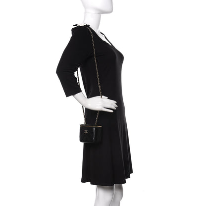 Chanel Lambskin Quilted My Chanel Lady Vanity Case With Chain Black 2 of 11