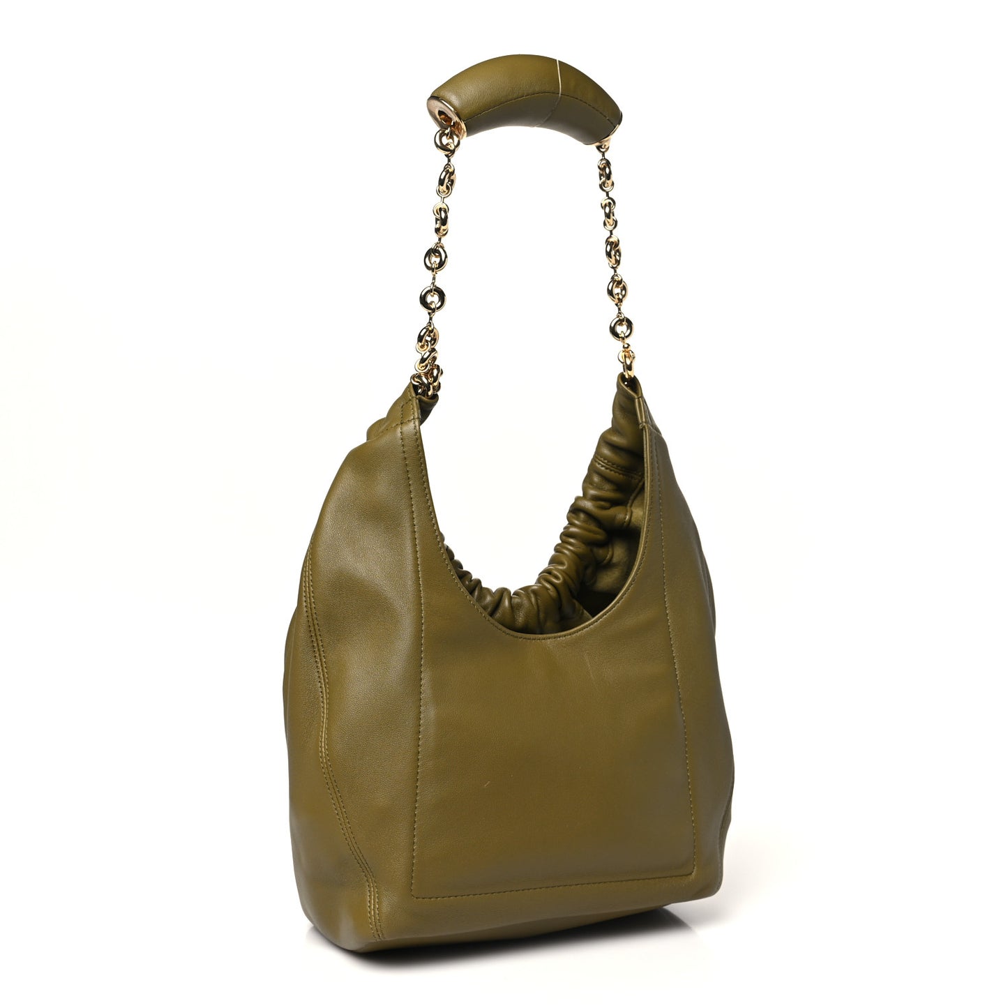 Mellow Nappa Small Squeeze Bag Olive