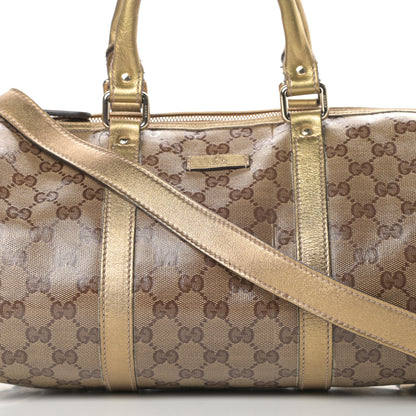 Gucci Crystal Monogram Small Joy Boston Gold 8 of 16