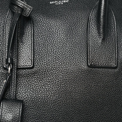 Saint Laurent Grained Calfskin Medium Souple Sac De Jour Duffle Black 7 of 9