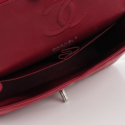 Chanel Caviar Quilted Medium Double Flap Dark Red 5 of 8