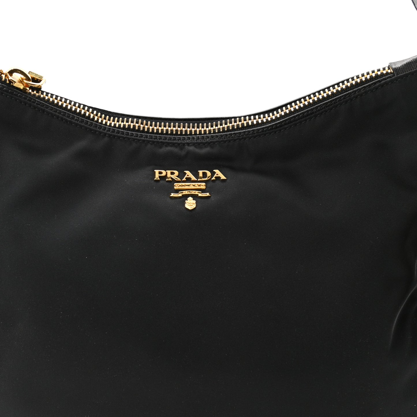 Tessuto Nylon Saffiano Hobo