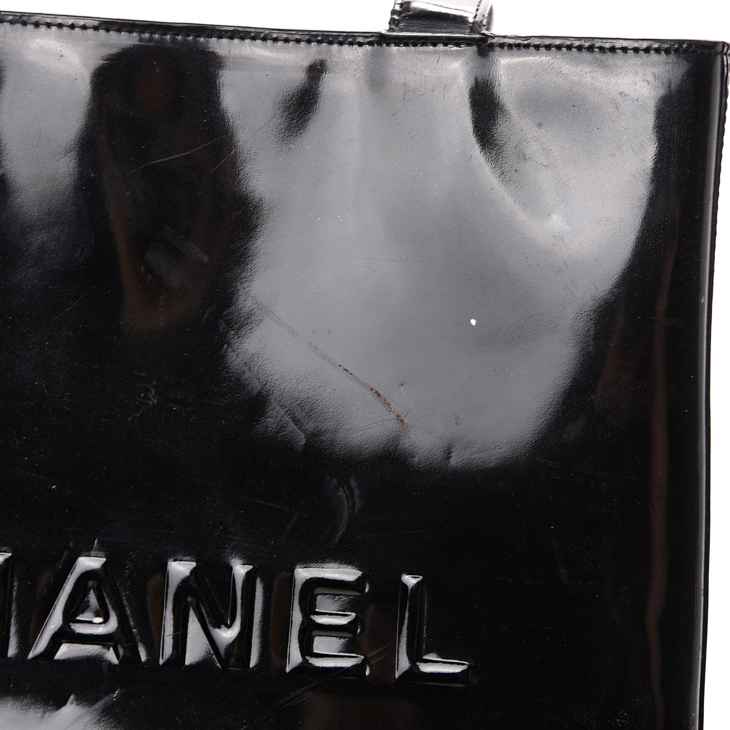 Chanel Patent Logo Shoulder Bag Black 19 of 21