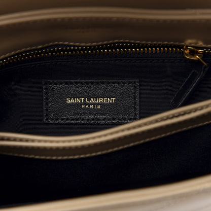 Saint Laurent Calfskin Y Quilted Monogram Toy Loulou Crossbody Bag Latte 8 of 12