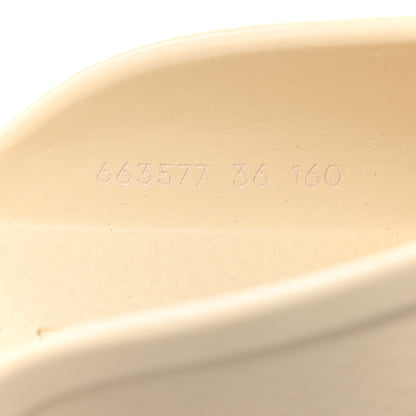 Gucci Rubber GG Monogram Perforated Elea Platform 55mm Lug Sole Sandals 36 Mystic White 7 of 9
