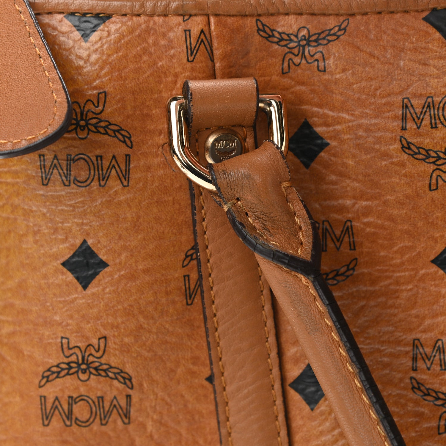 MCM Visetos Shoulder Bag Cognac 12 of 16