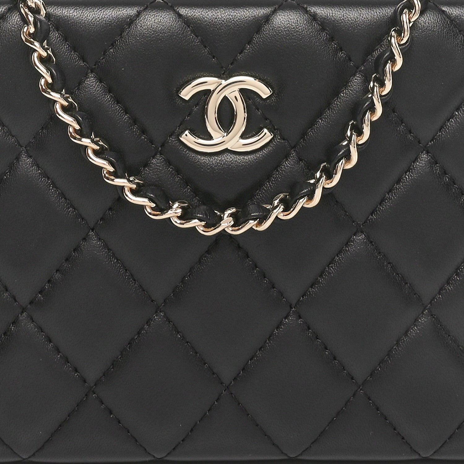 Chanel Lambskin Quilted Small CC Top Handle Box Bag Black 8 of 10
