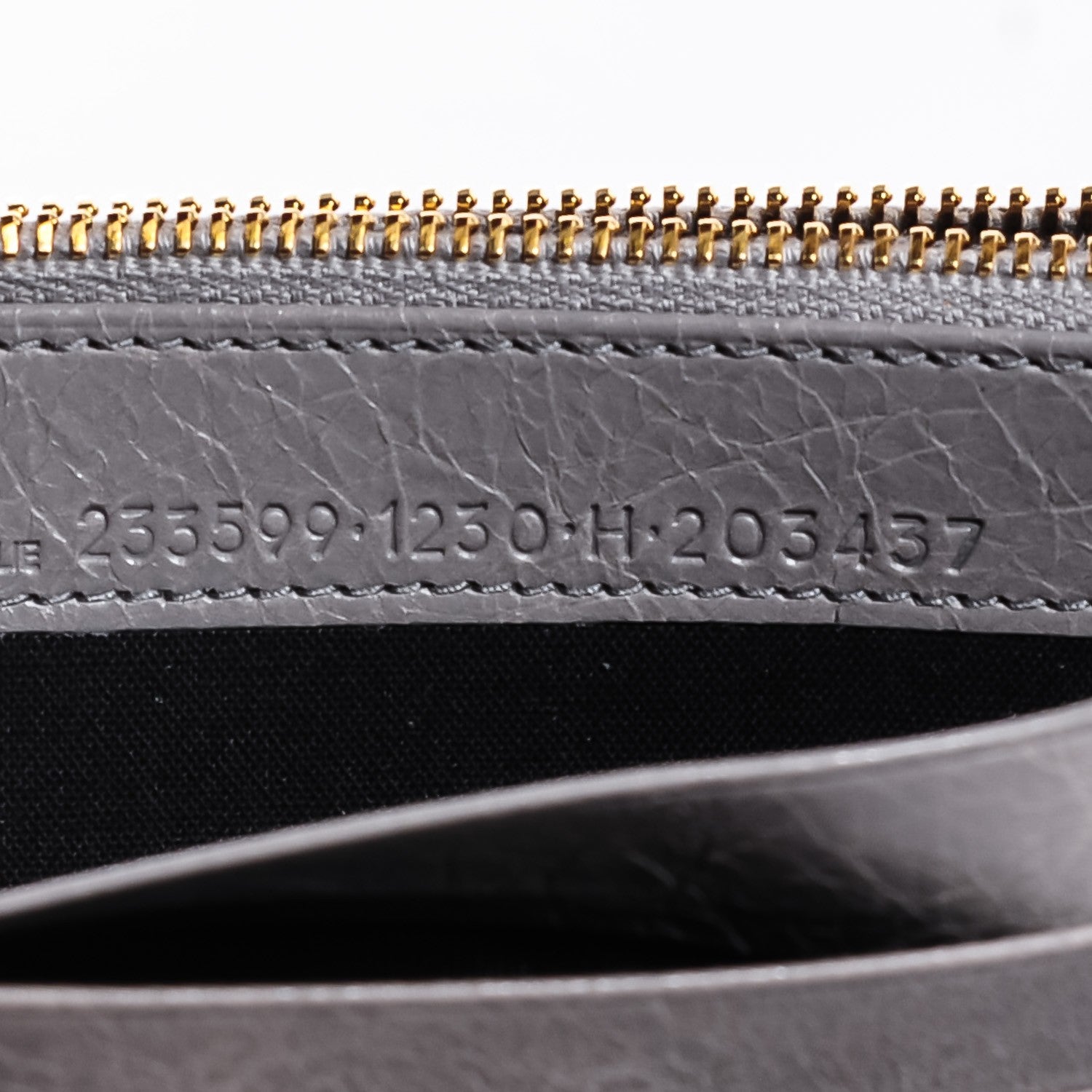 Balenciaga Agneau Giant 12 Gold Hardware Money Wallet Gris Pyrite 7 of 9