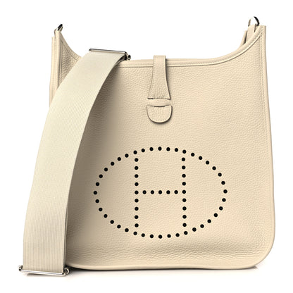 Hermes Taurillon Clemence Evelyne III PM Craie 1 of 11