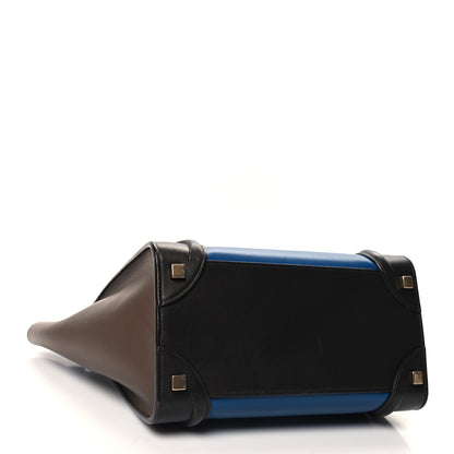 Celine Smooth Calfskin Micro Tri-Color Luggage Sea 4 of 9