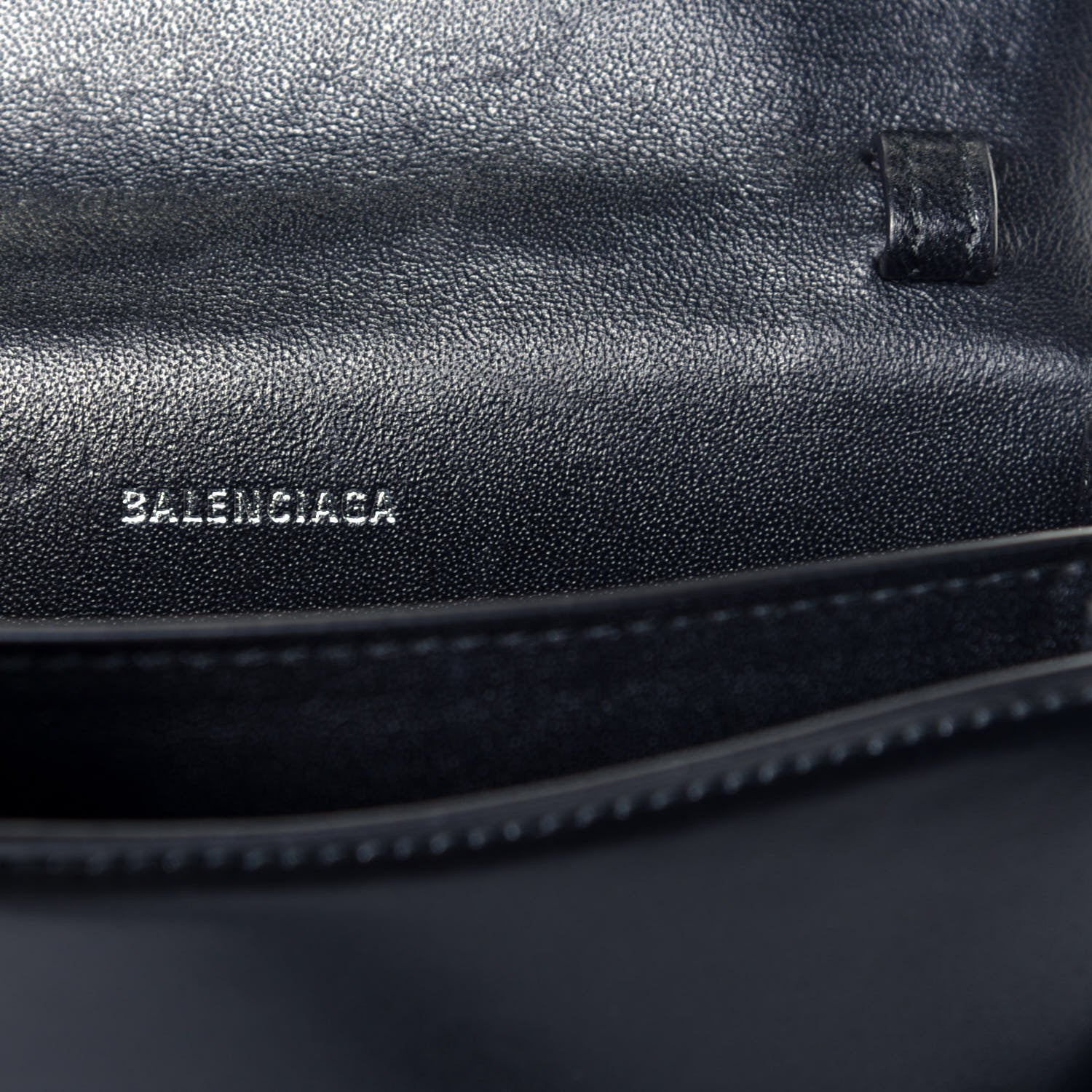 Balenciaga Shiny Box Calfskin Monochrome XS Sharp Belt Bag Black 6 of 8
