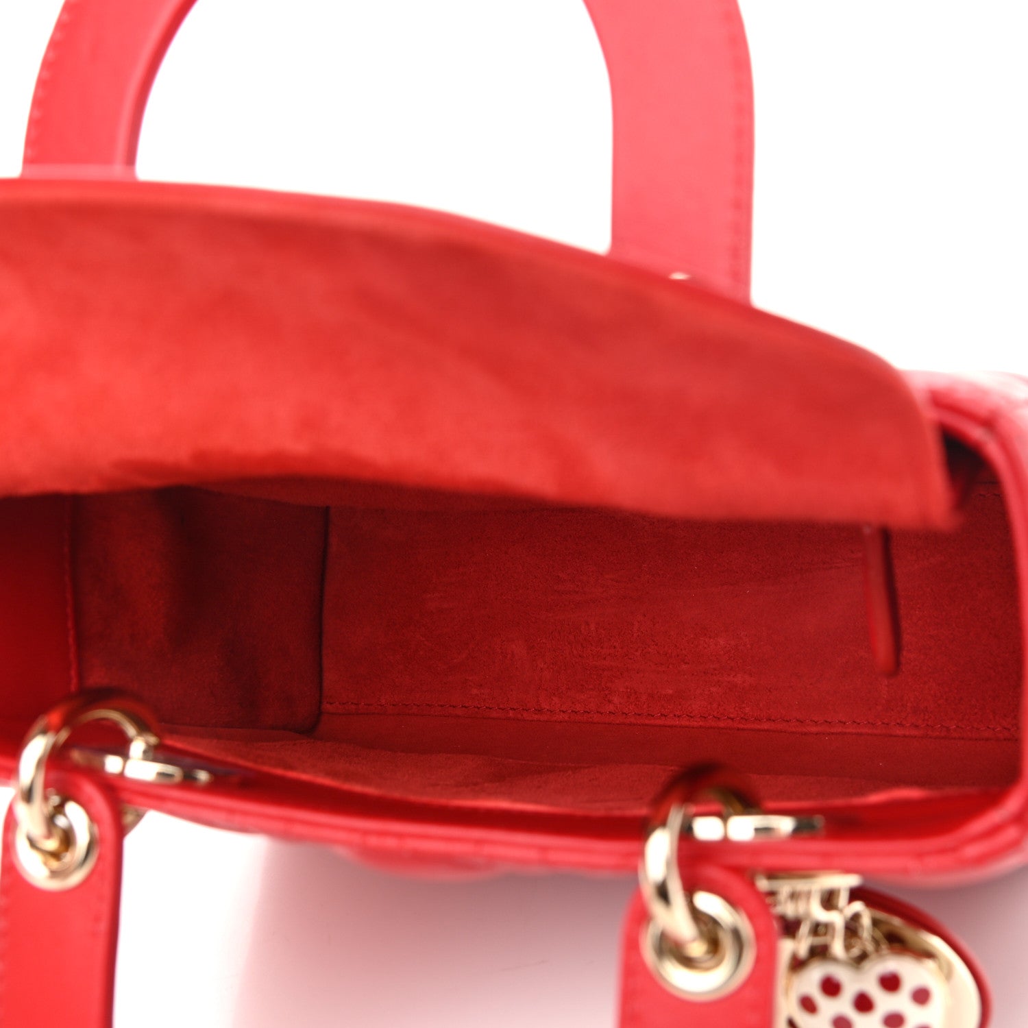 Christian Dior Lambskin Cannage Small My ABCDior Lady Dior Red 4 of 9