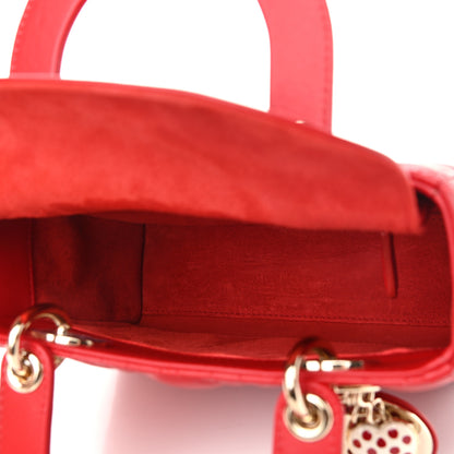 Christian Dior Lambskin Cannage Small My ABCDior Lady Dior Red 4 of 9