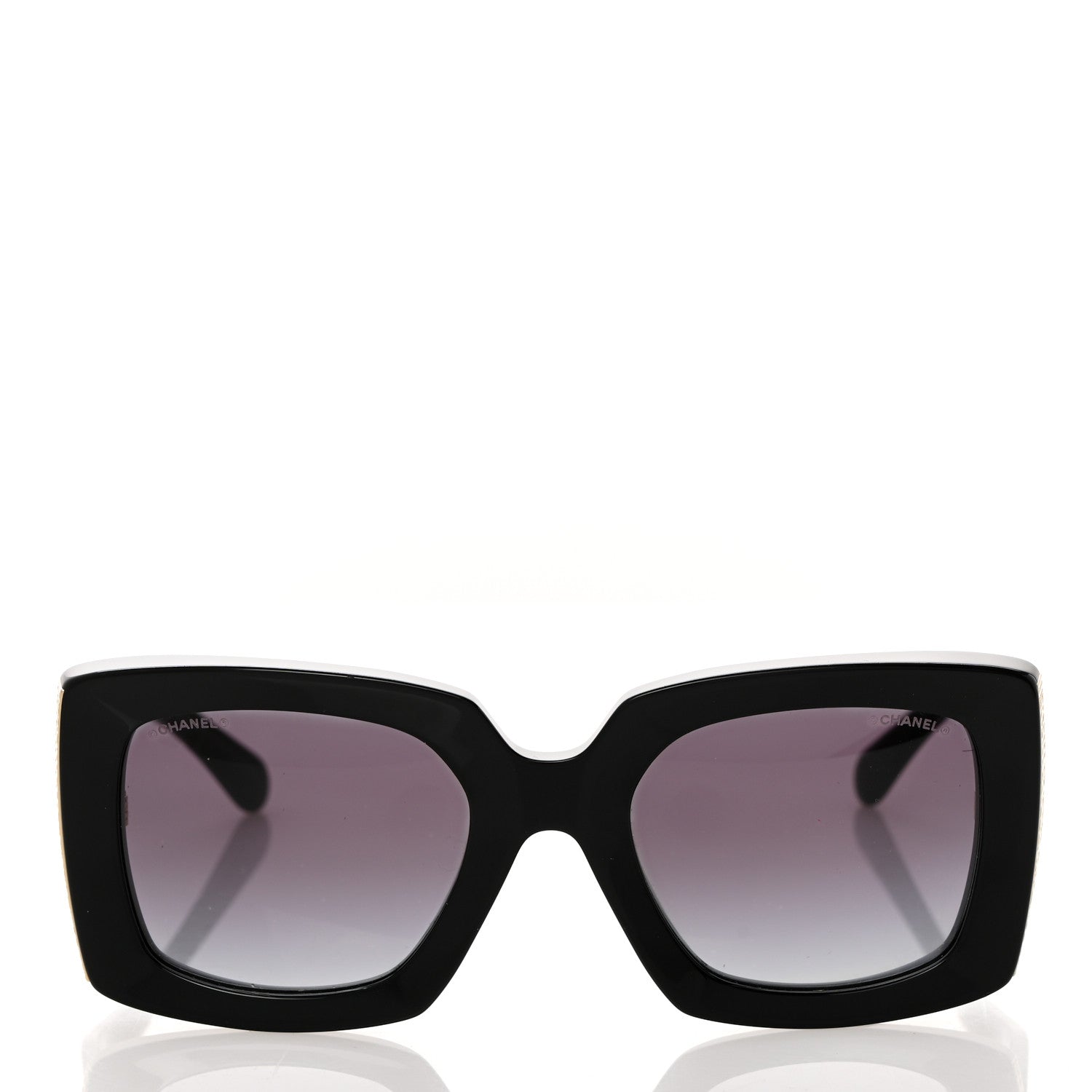 Chanel Acetate Rectangle Sunglasses 5435 Black 2 of 8
