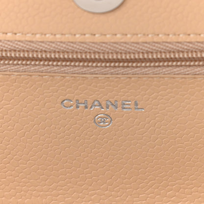 Chanel Caviar Quilted Wallet On Chain WOC Beige 6 of 12