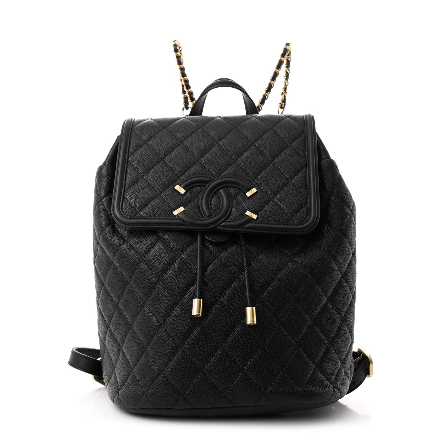 Chanel Caviar Quilted Filigree Backpack Black 1 of 12