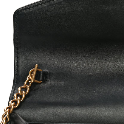 Gucci Calfskin Matelasse GG Marmont Chain Wallet Black 10 of 19