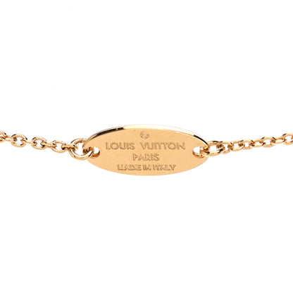 Louis Vuitton Metal Louisette Necklace Gold 4 of 5