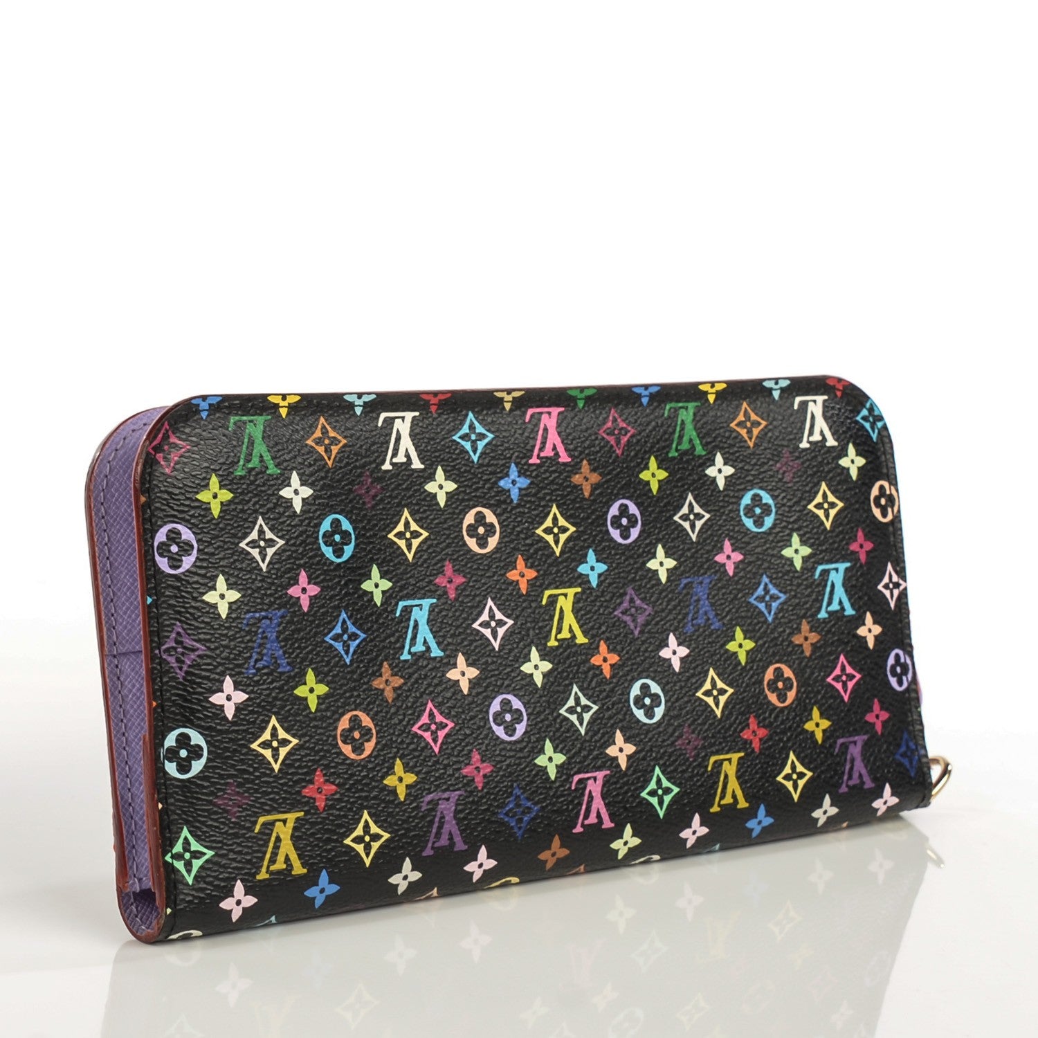 Louis Vuitton Monogram Multicolor Insolite Wallet Black Violet 3 of 8
