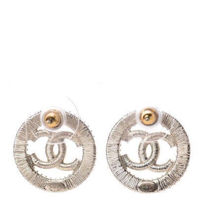 Chanel Crystal CC Vendome Round Earrings Gold 3 of 5