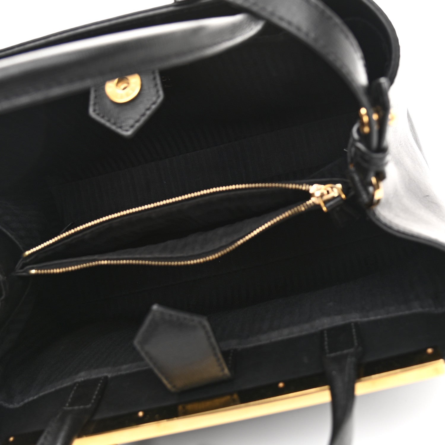 Fendi Vitello Elite Petite 2Jours Tote Black 5 of 13