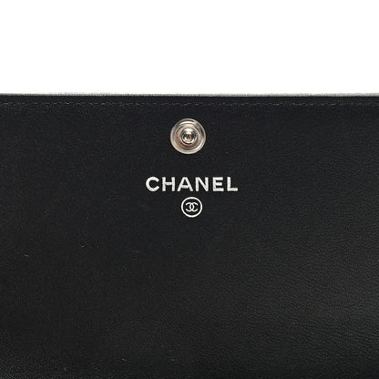 Chanel Caviar Sevruga Long Flap Wallet Black 6 of 7