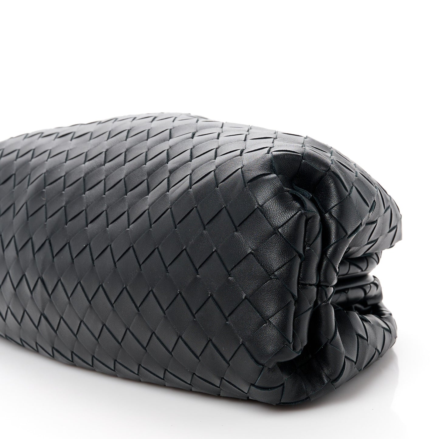 Nappa Maxi Intreccio The Pouch Oversized Clutch Black