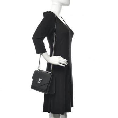 Louis Vuitton Soft Calfskin My Lockme Chain Bag BB Black 2 of 9