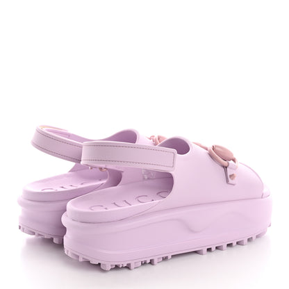 Gucci Soft Rubber Horsebit Touch Womens Strapped Sandals 37 Talc Pink 4 of 8
