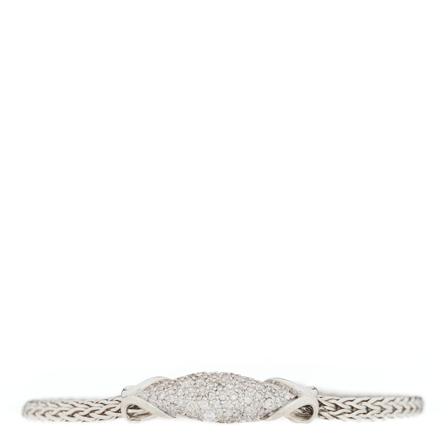 Sterling Silver Diamond Asli Classic Chain Station Bracelet