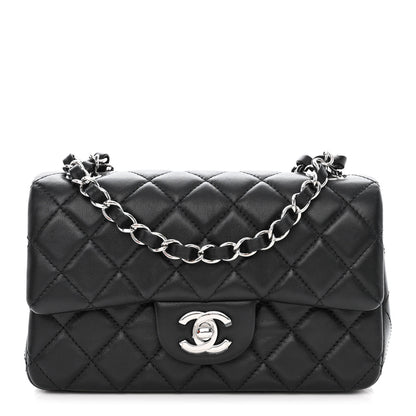 Chanel Lambskin Quilted Mini Rectangular Flap Black 1 of 12