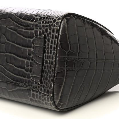 Givenchy Calfskin Crocodile Embossed Small Antigona Storm Grey 6 of 20