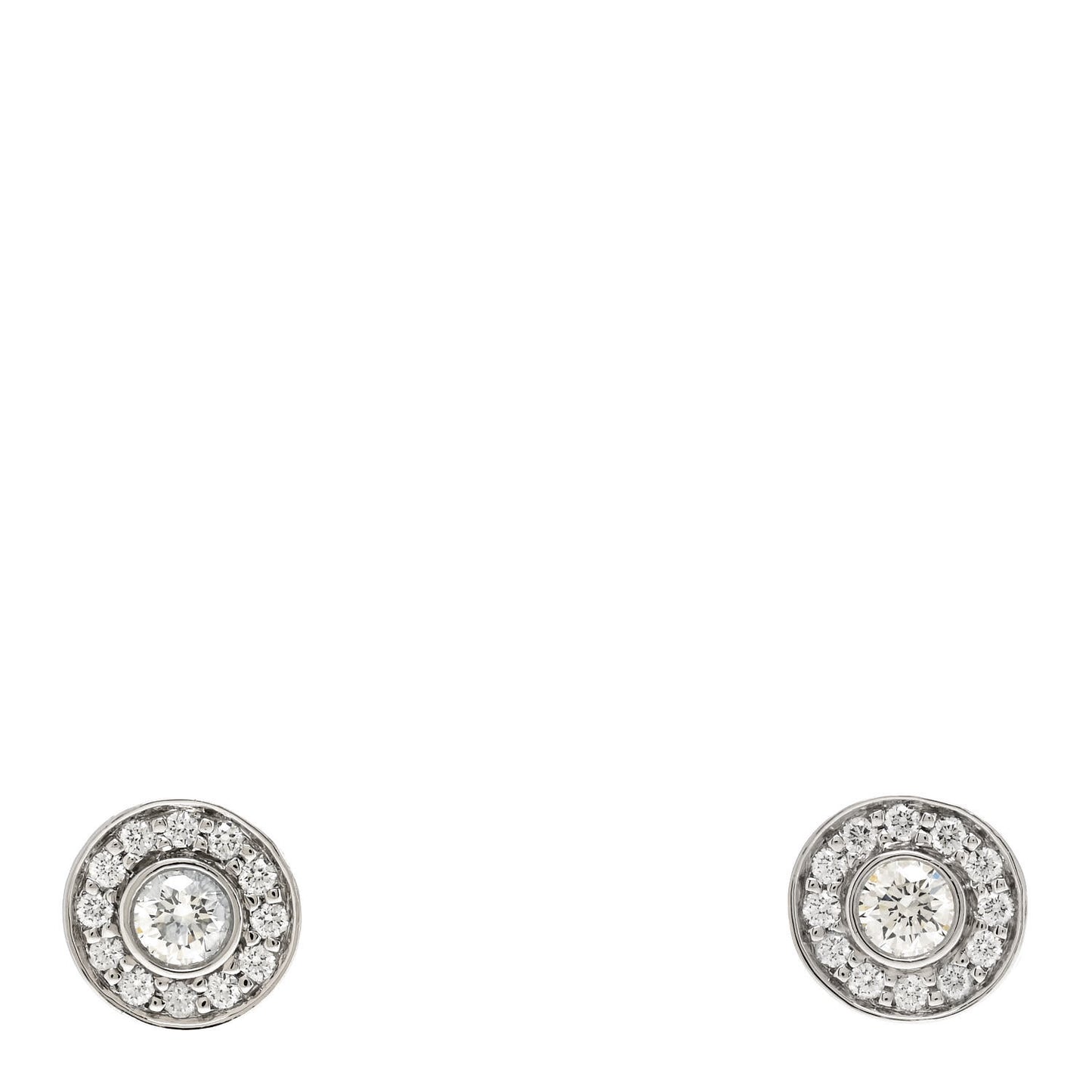 Platinum Diamond Mini Circlet Earrings