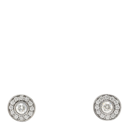Tiffany Platinum Diamond Mini Circlet Earrings 1 of 5