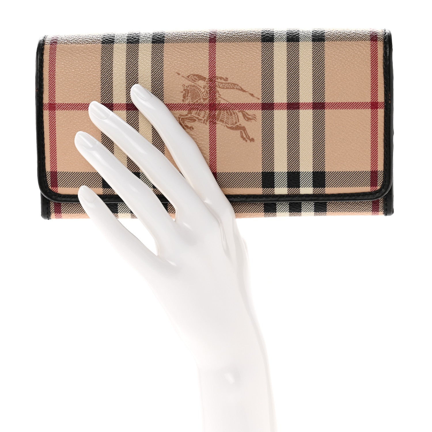 Burberry Haymarket Check Penrose Continental Wallet Chocolate 2 of 6