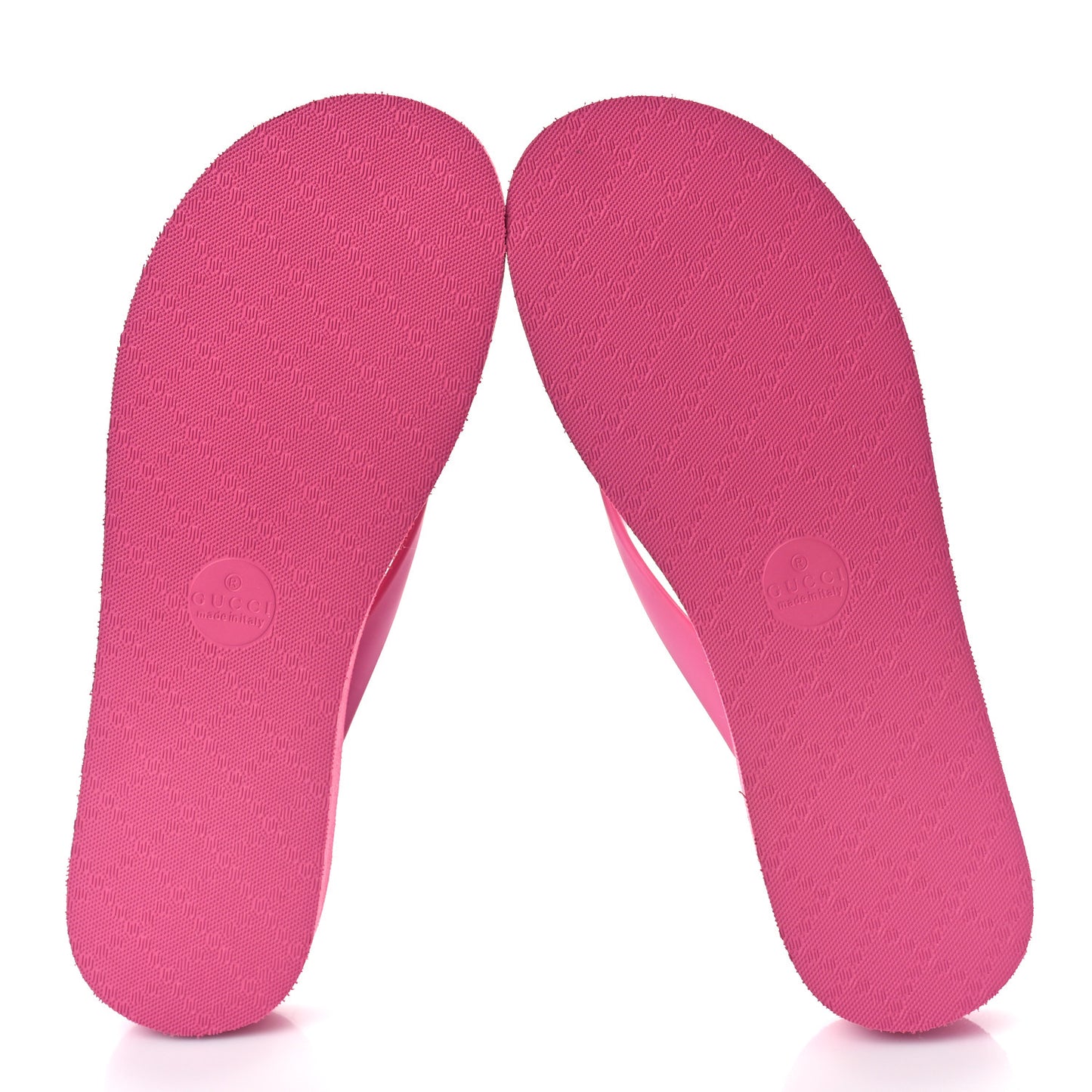 Rubber Chevron Womens GG Thong Sandals 38 Pink Tropical Flower