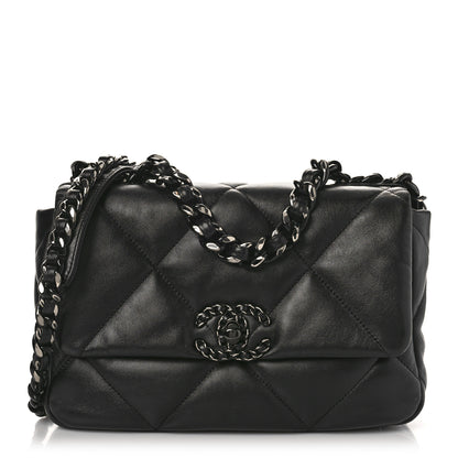 Chanel Lambskin Quilted Medium Chanel 19 Flap So Black 1 of 10