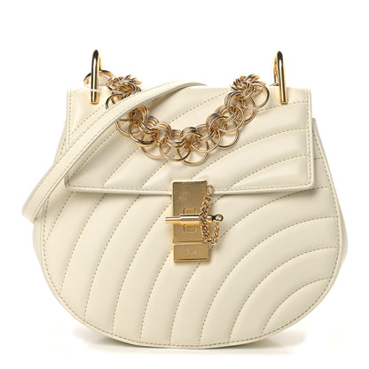 Chloe Calfskin Quilted Drew Bijou Shoulder Bag Natural White 1 of 8