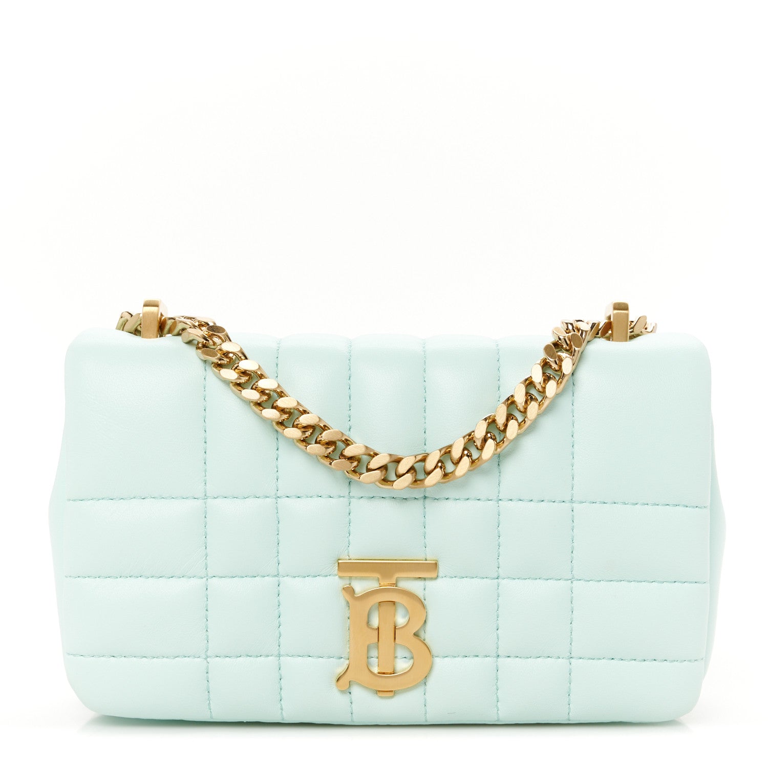 Burberry Lambskin Quilted Mini Lola Bag Cool Mint 1 of 10