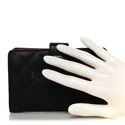 Chanel Caviar Quilted CC French Wallet Black 2 of 12