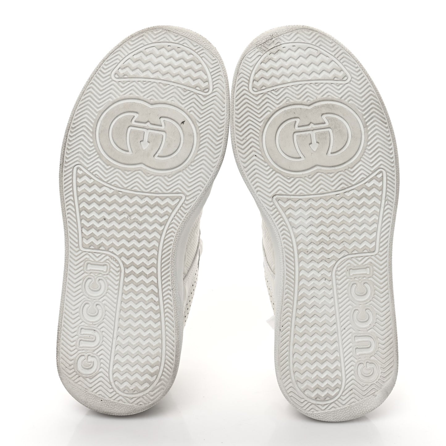 Calfskin GG Tennis Embossed Perforated Womens Platform 55mm Sneakers 38 Great White