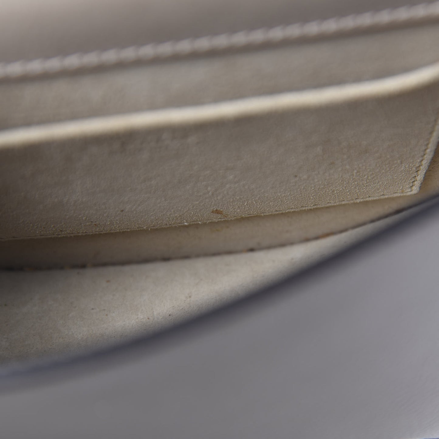 Calfskin Suede Small Nile Bracelet Bag Motty Grey