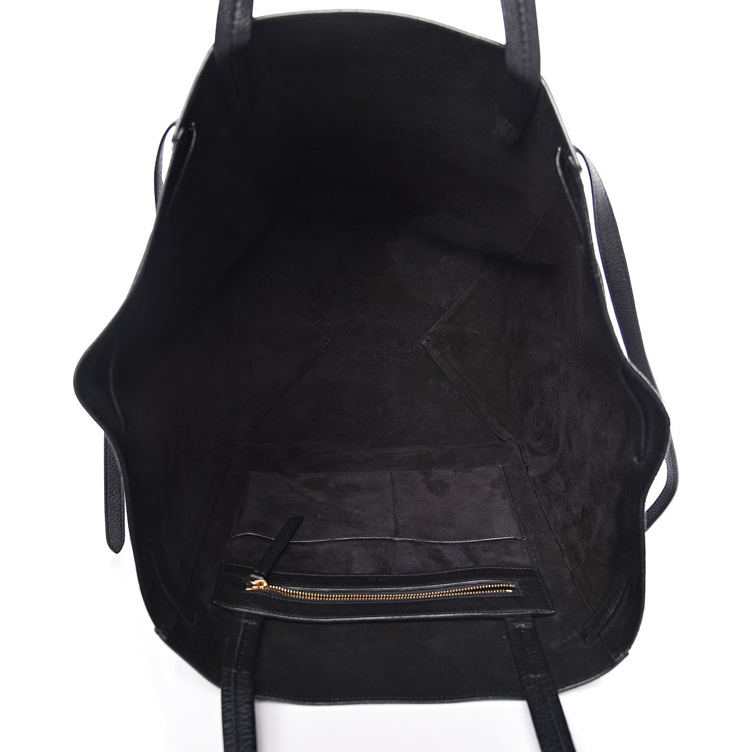 Celine Soft Grained Calfskin Medium Belt Cabas Phantom Black 5 of 10