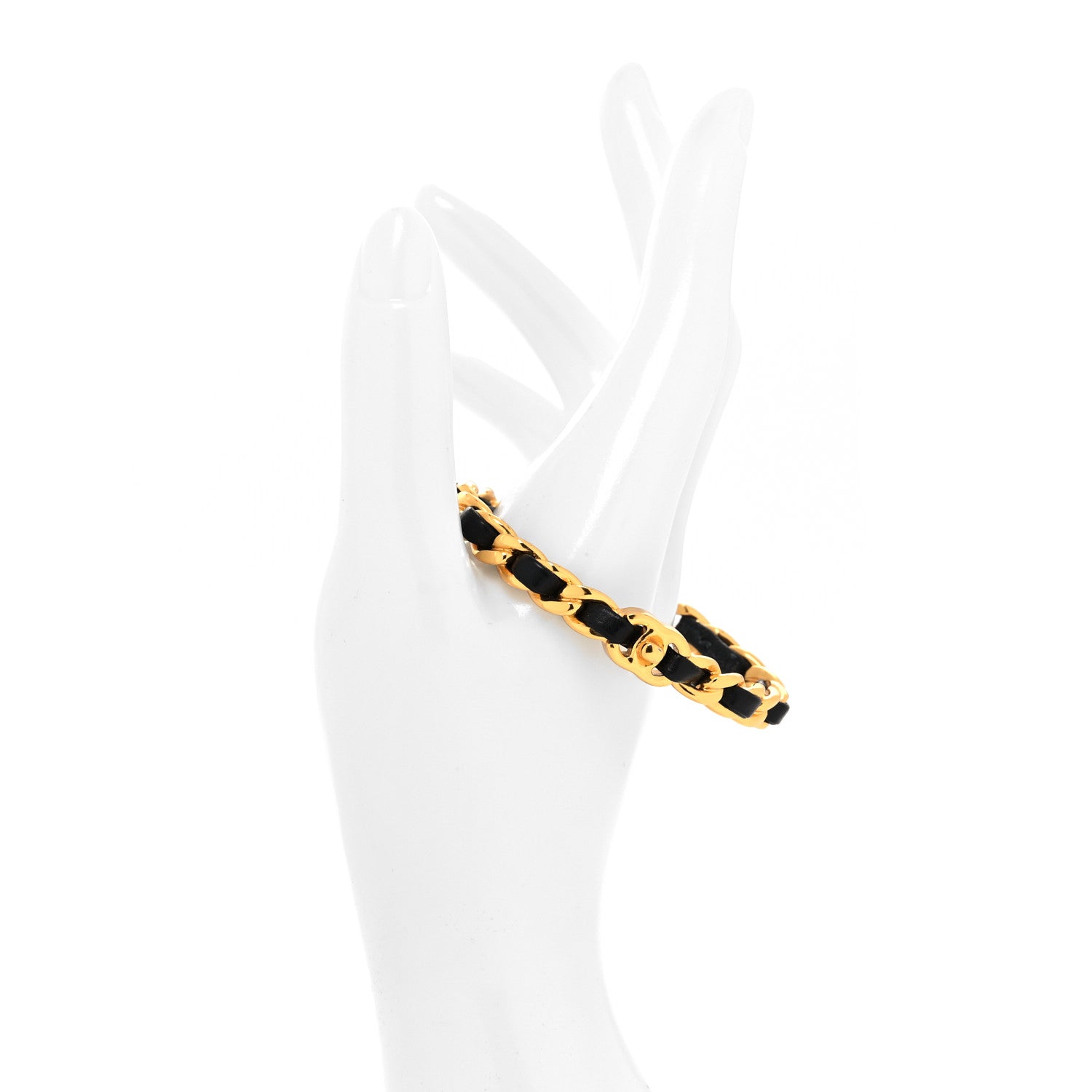 Chanel Lambskin CC Turnlock Chain Bracelet Black 2 of 4