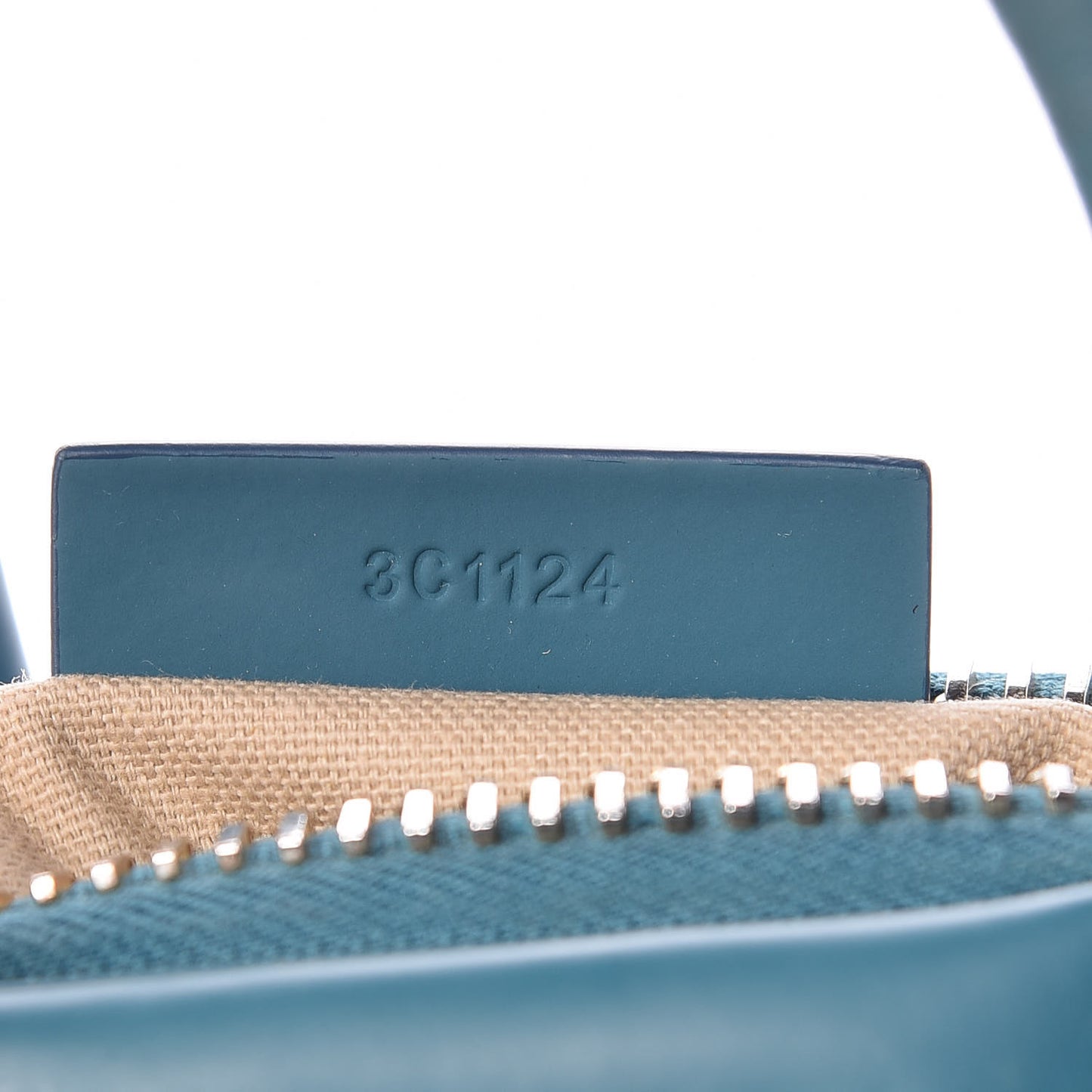 Calfskin Patent Mini Antigona Petrol Blue