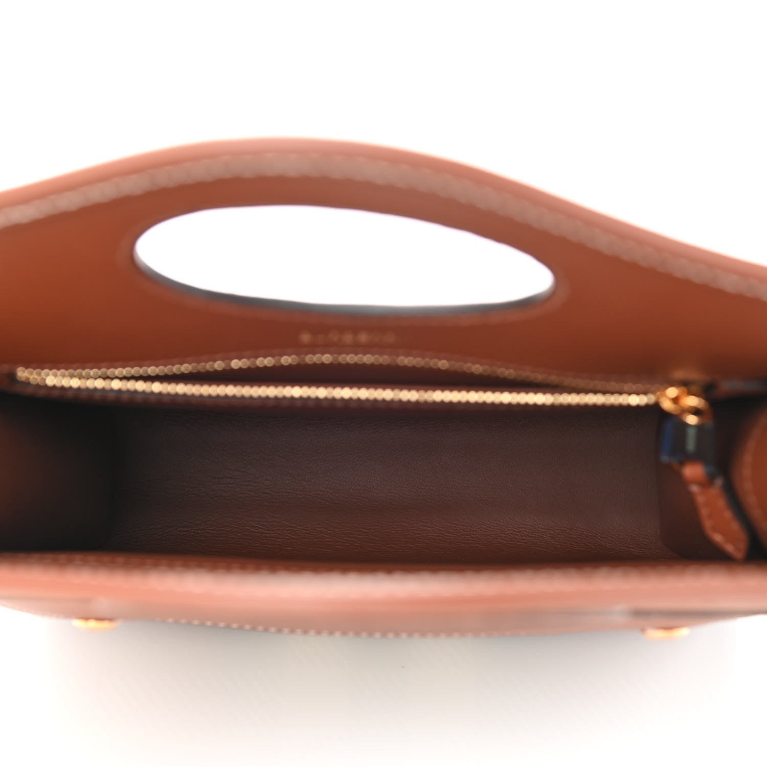 Burberry Canvas Calfskin Check Mini Pocket Bag Dark Birch Brown 5 of 8