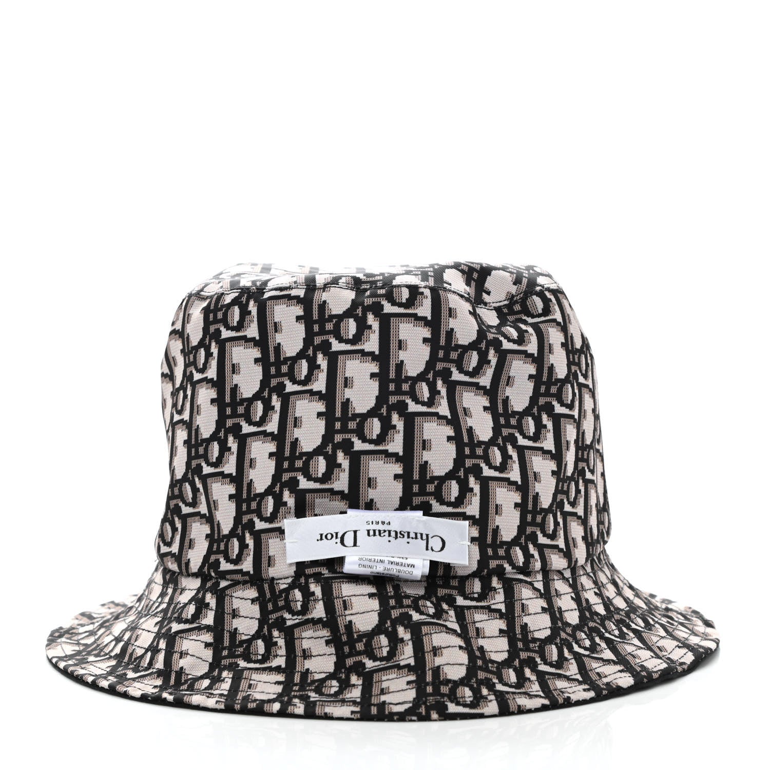 Christian Dior Oblique Reversible Teddy-D Brim Bucket Hat 58 Black 8 of 15