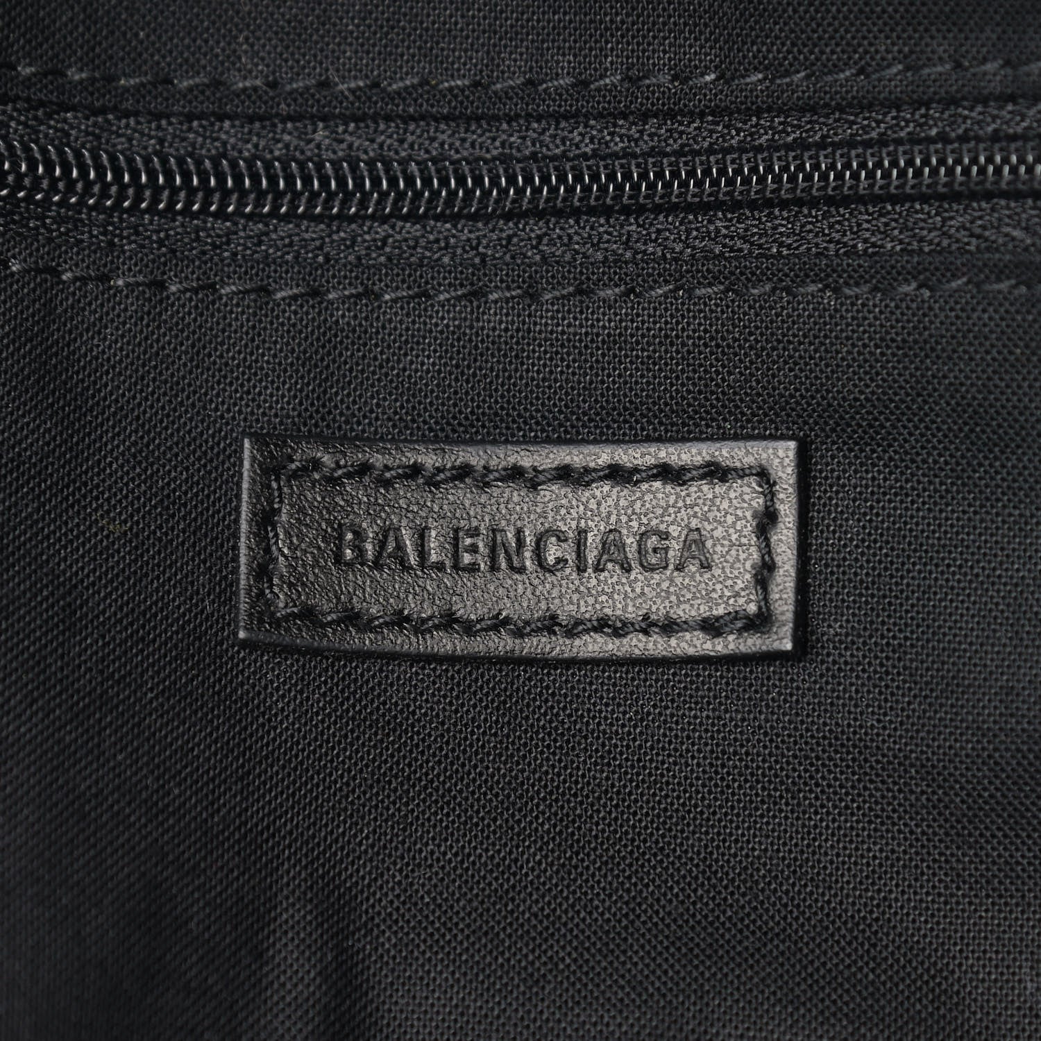 Balenciaga Twill Nylon Allover Logo Print Explorer Backpack Black White 6 of 8