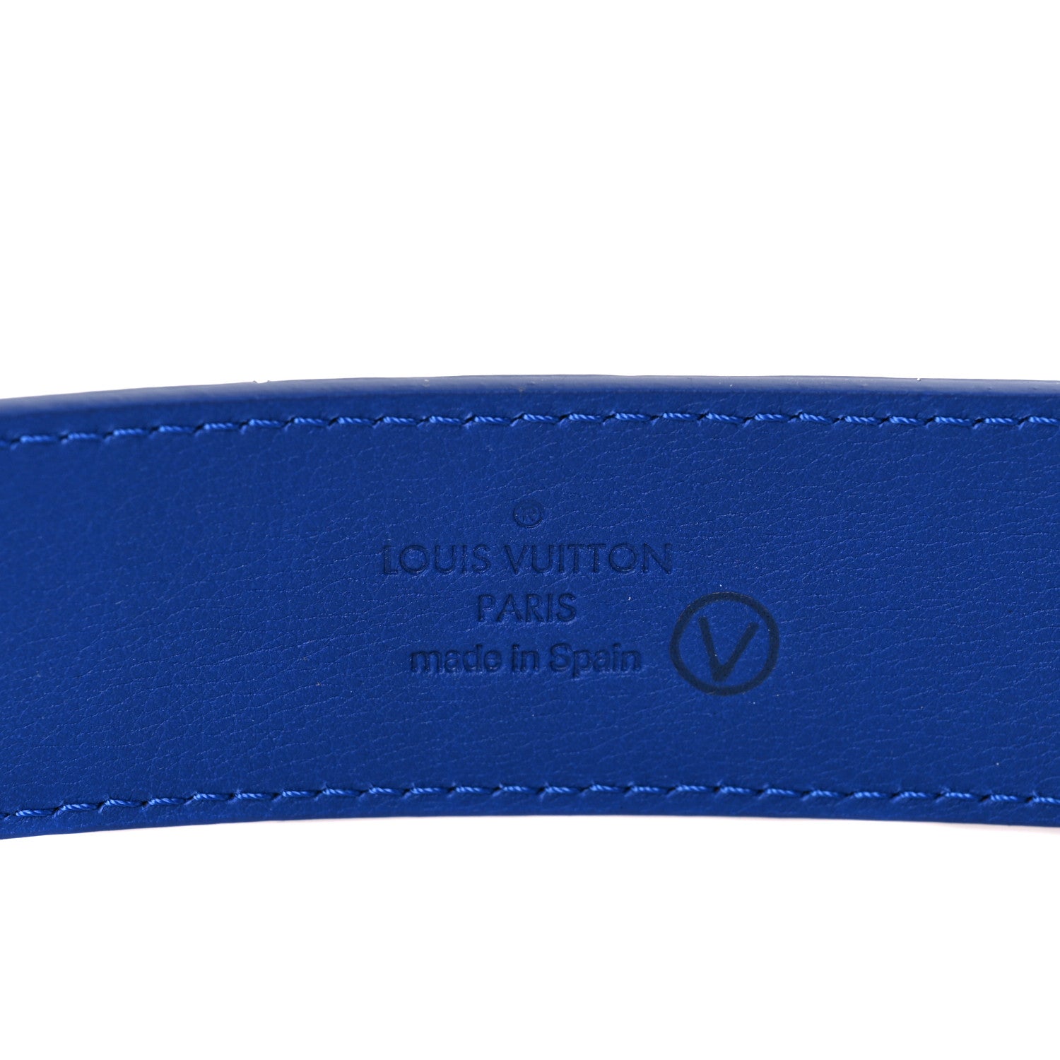 Louis Vuitton Ostrich 40MM Belt 95 38 Blue 3 of 8